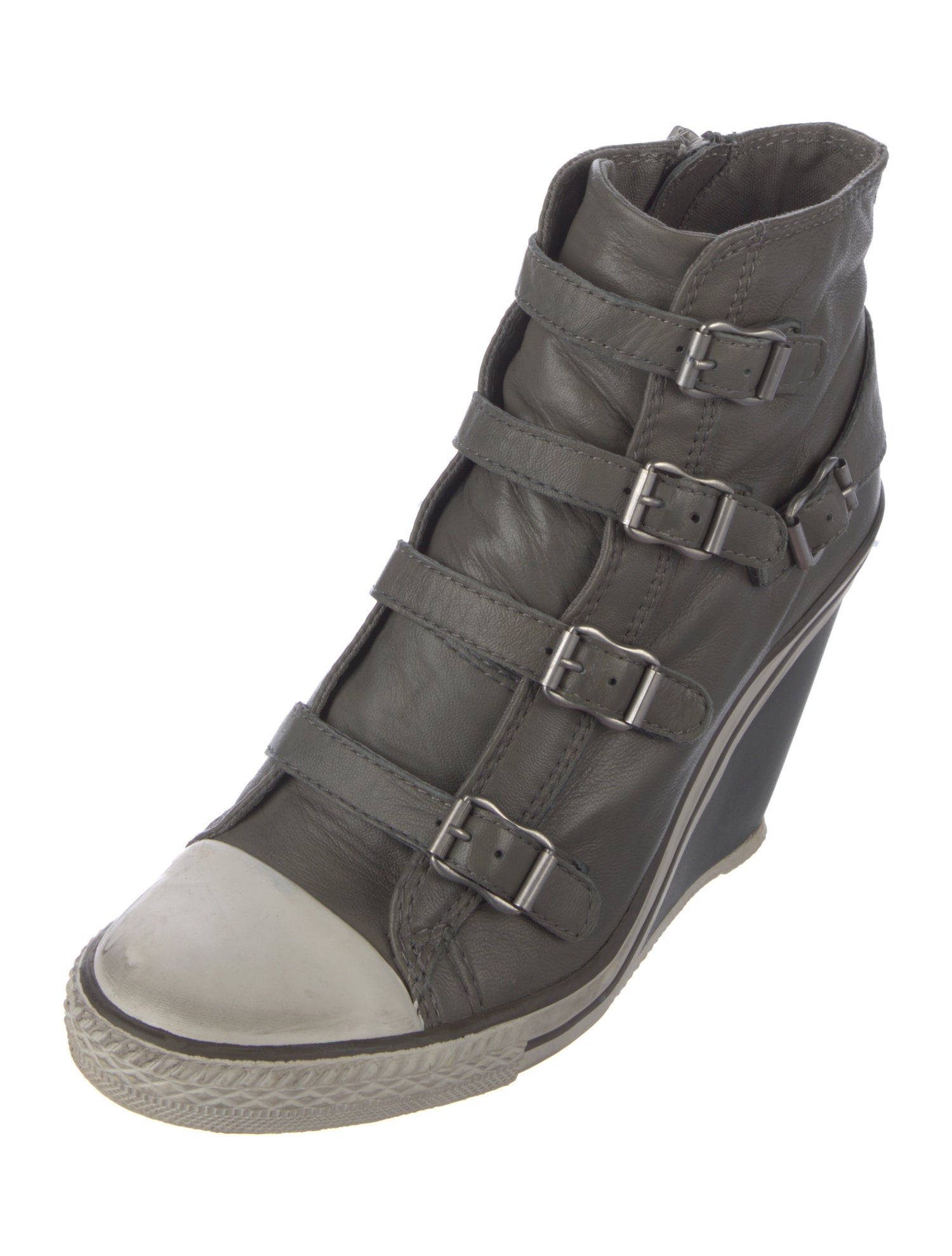 Ash Leather Lace-Up Boots