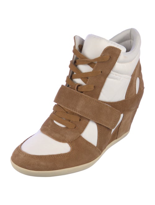 Ash Suede Colorblock Pattern Lace-Up Boots