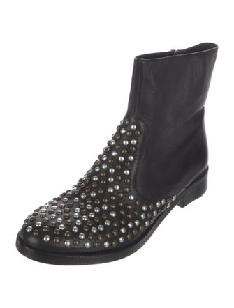 Ash Leather Combat Boots