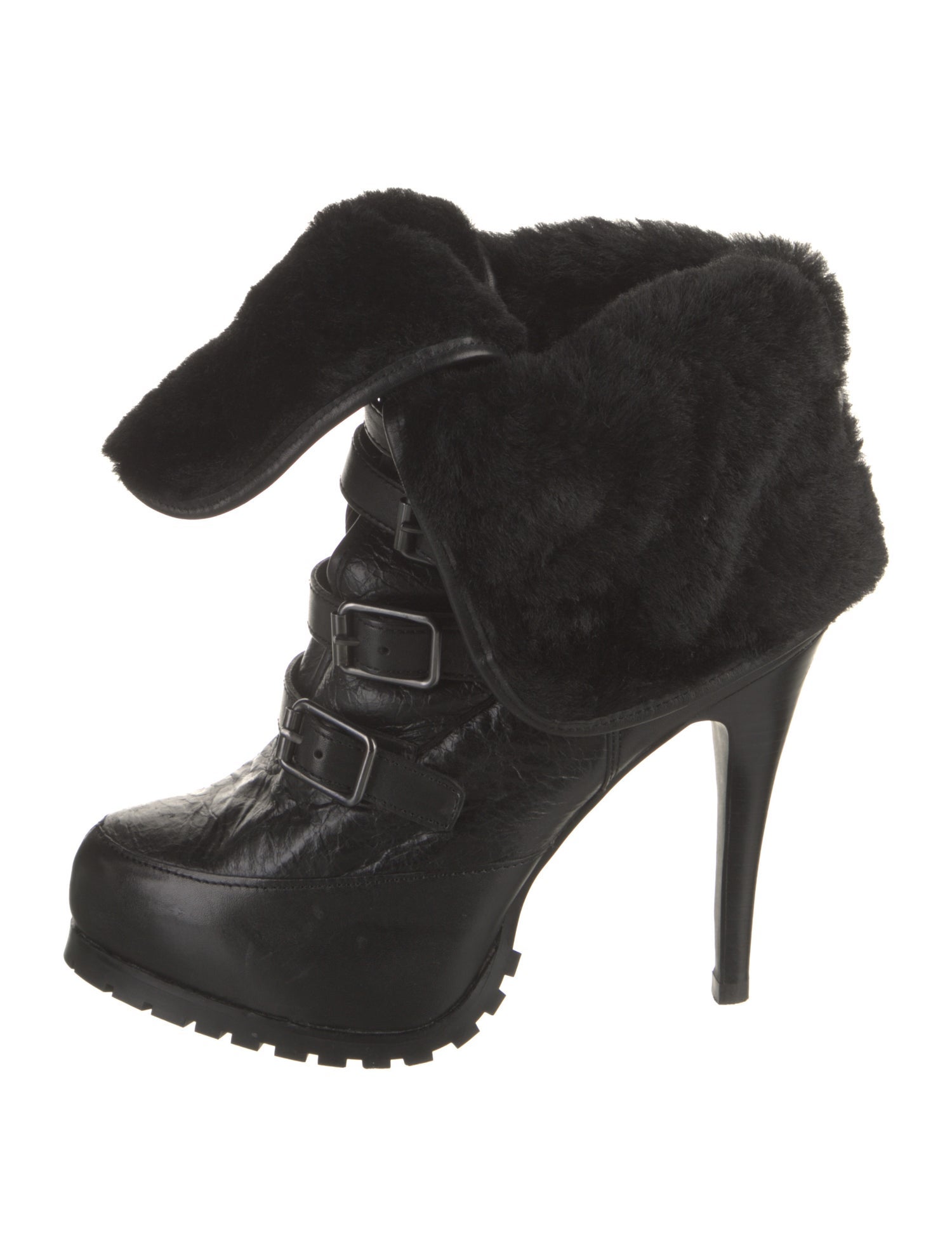 Ash Leather Lace-Up Boots