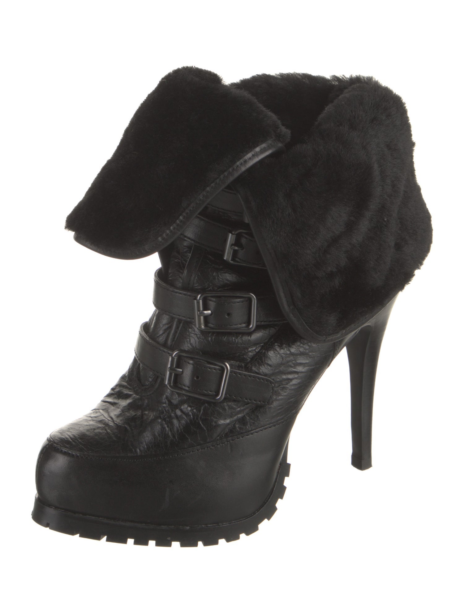 Ash Leather Lace-Up Boots