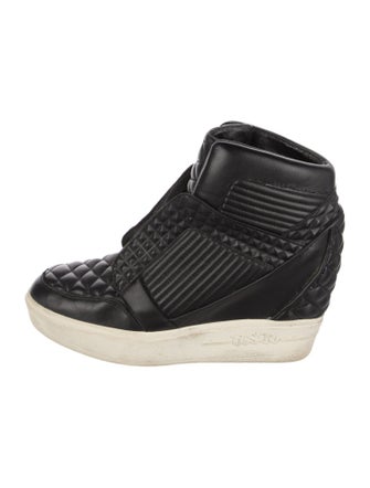 Ash Leather Wedge Sneakers