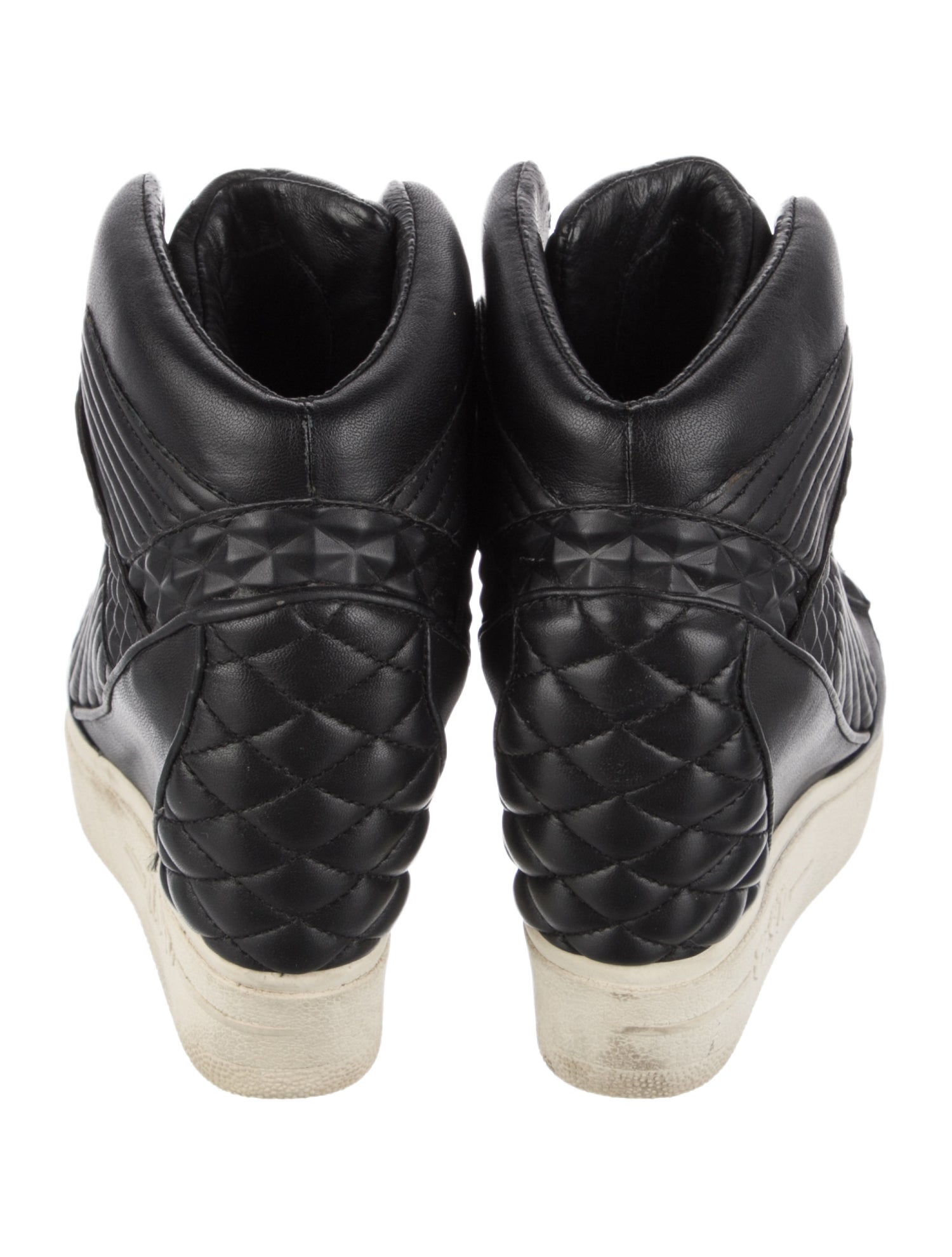 Ash Leather Wedge Sneakers