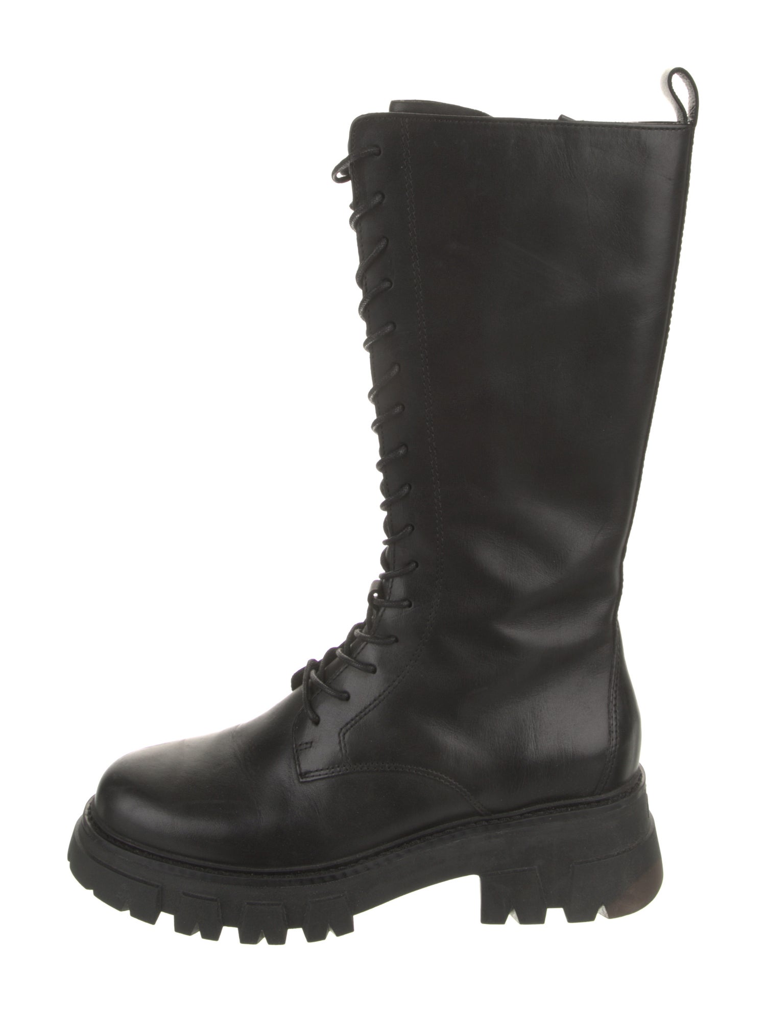 Ash Leather Combat Boots