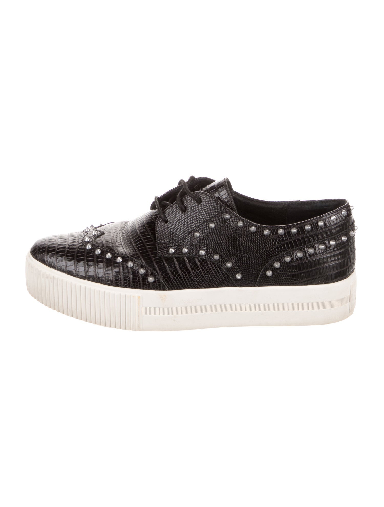 Ash Leather Studded Accents Sneakers