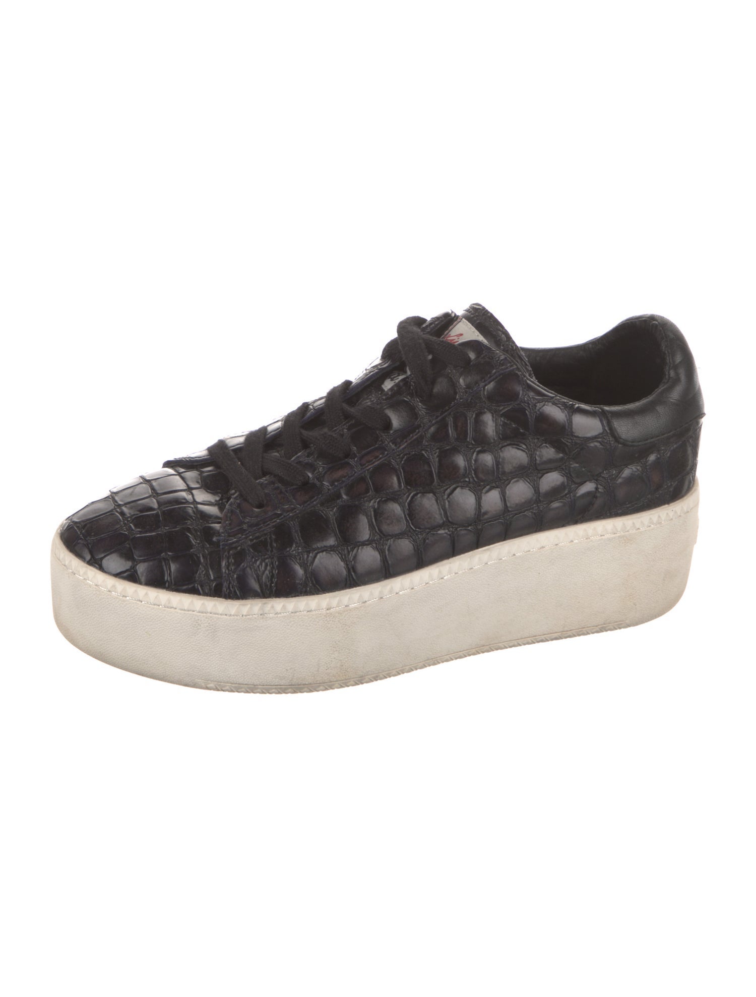 Ash Embossed Leather Sneakers