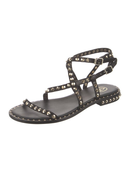 Ash Leather Studded Accents Gladiator Sandals