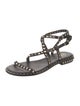 Ash Leather Studded Accents Gladiator Sandals
