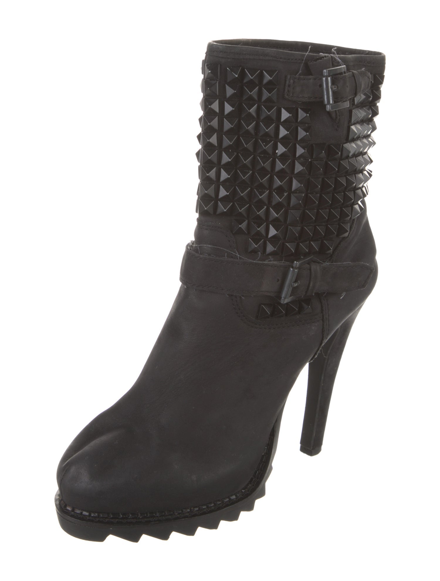 Ash Suede Animal Print Moto Boots