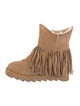 Ash Suede Fringe Trim Accent Boots