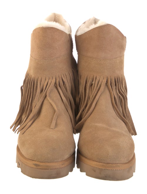 Ash Suede Fringe Trim Accent Boots