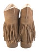 Ash Suede Fringe Trim Accent Boots