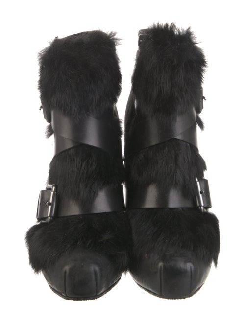Ash Leather Faux Fur Trim Boots