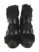 Ash Leather Faux Fur Trim Boots