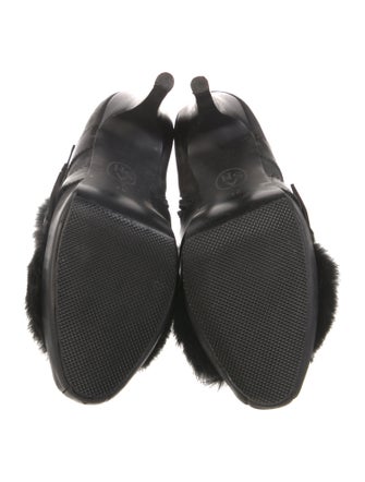 Ash Leather Faux Fur Trim Boots