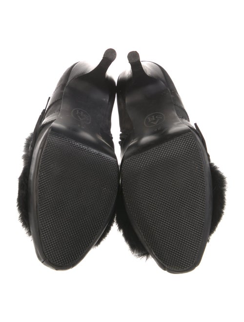 Ash Leather Faux Fur Trim Boots