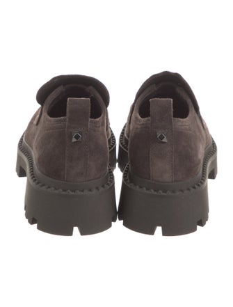 Ash Suede Leather Trim Embellishment Oxfords