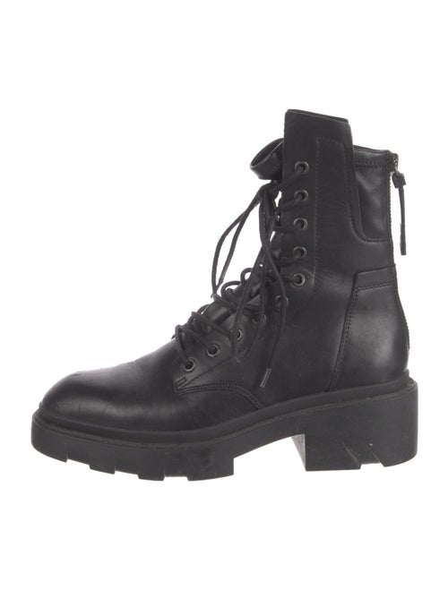 Ash Leather Combat Boots