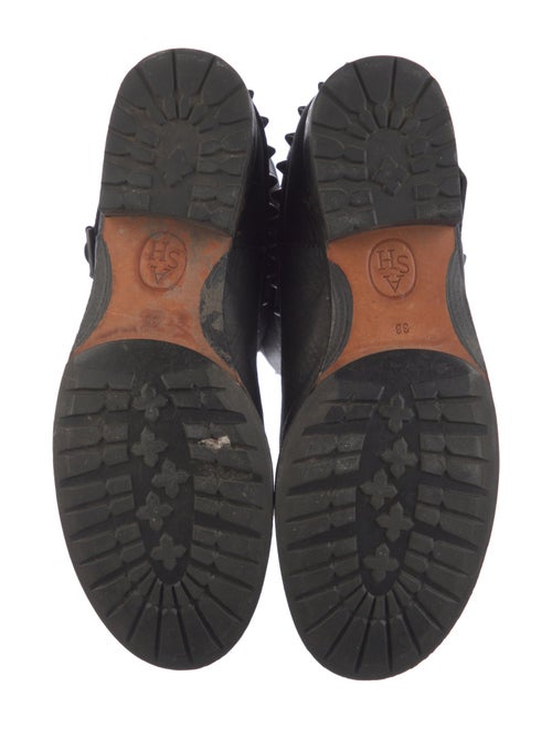 Ash Leather Studded Accents Boots