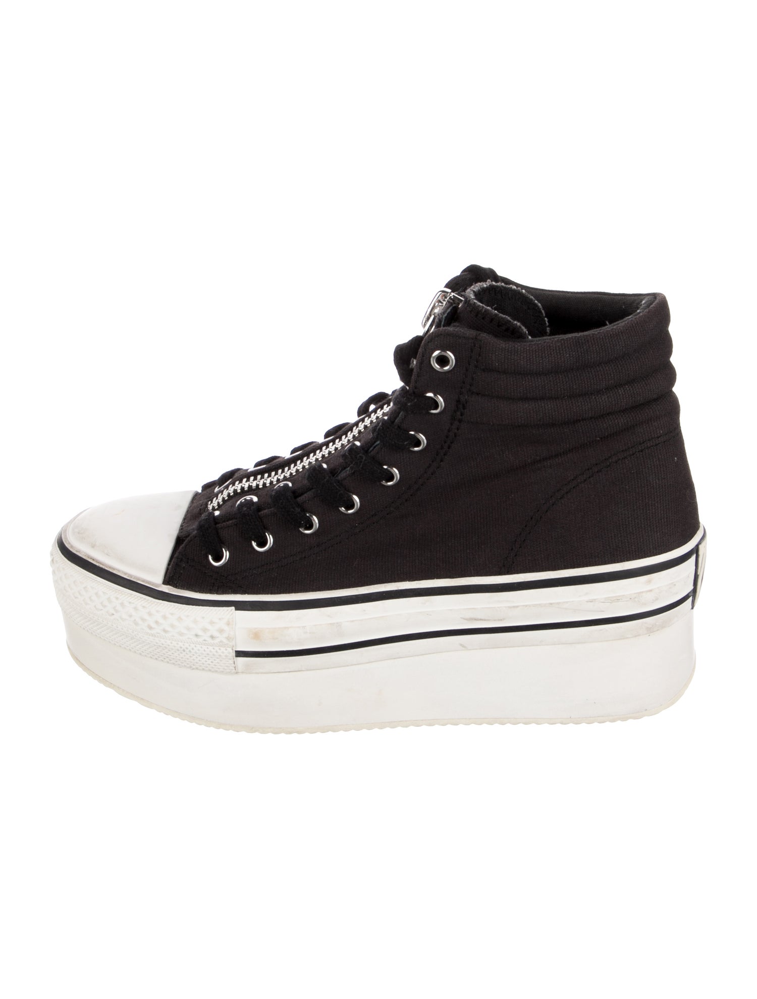 Ash Leather Chunky Sneakers