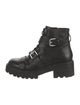 Ash Leather Combat Boots