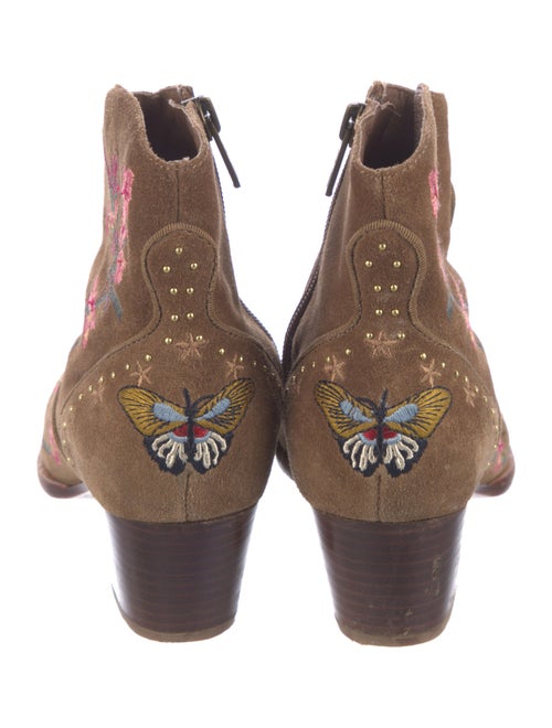 Ash Suede Floral Print Western Boots