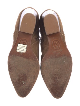 Ash Suede Floral Print Western Boots