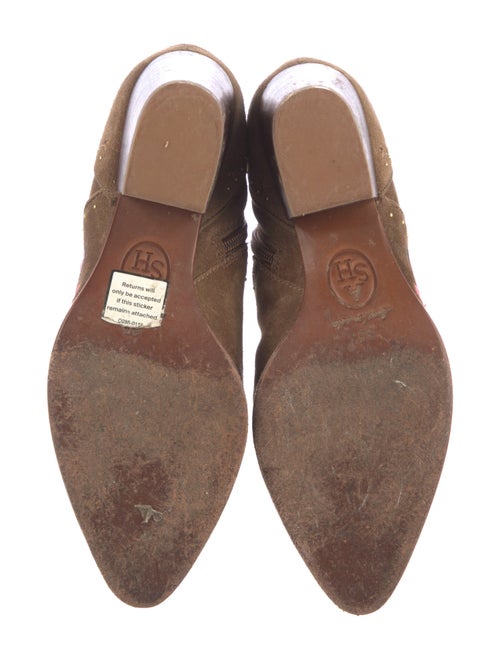 Ash Suede Floral Print Western Boots