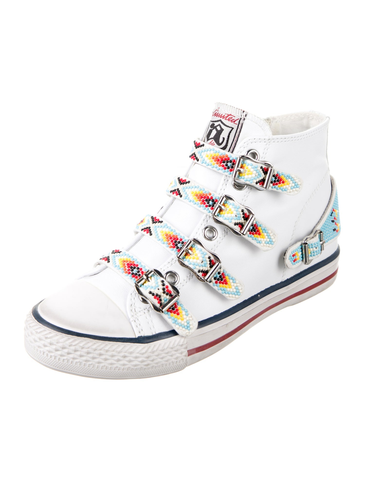 Ash Leather Printed Sneakers