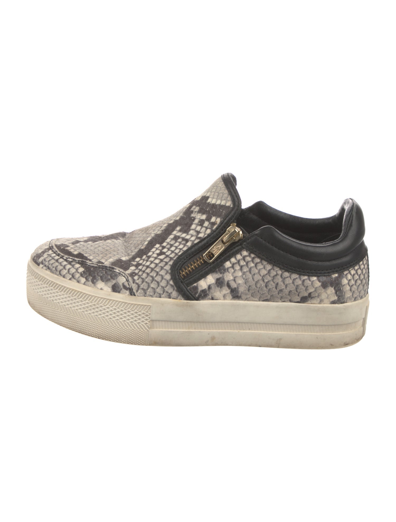 Ash Snakeskin Animal Print Sneakers