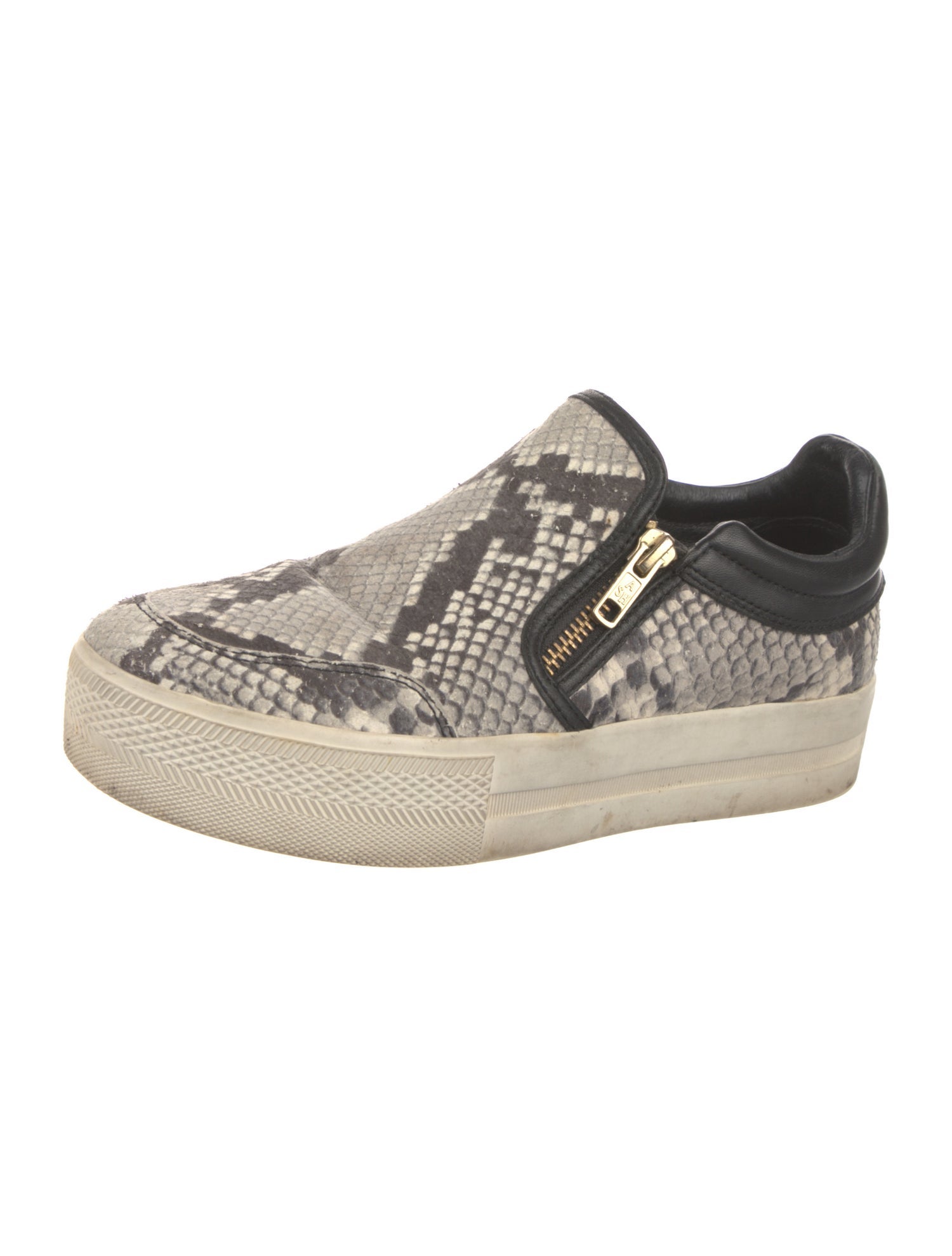 Ash Snakeskin Animal Print Sneakers