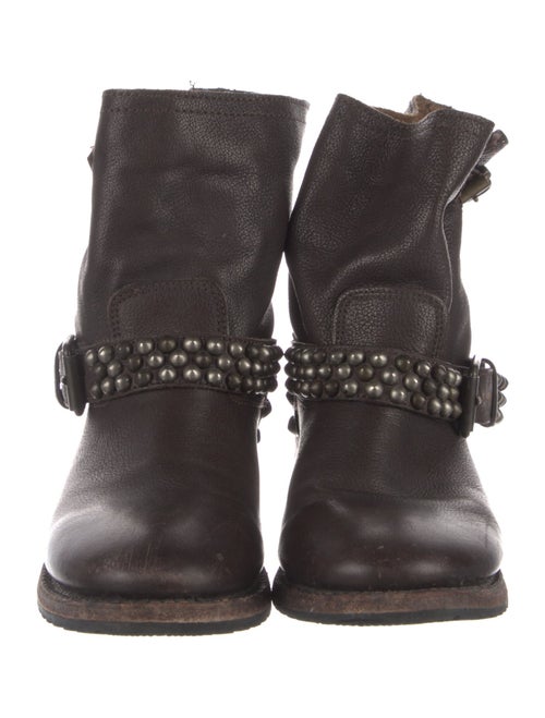 Ash Leather Combat Boots