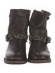 Ash Leather Combat Boots