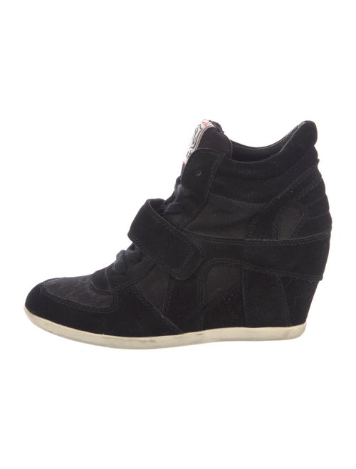 Ash Suede Colorblock Pattern Lace-Up Boots