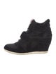 Ash Suede Colorblock Pattern Lace-Up Boots