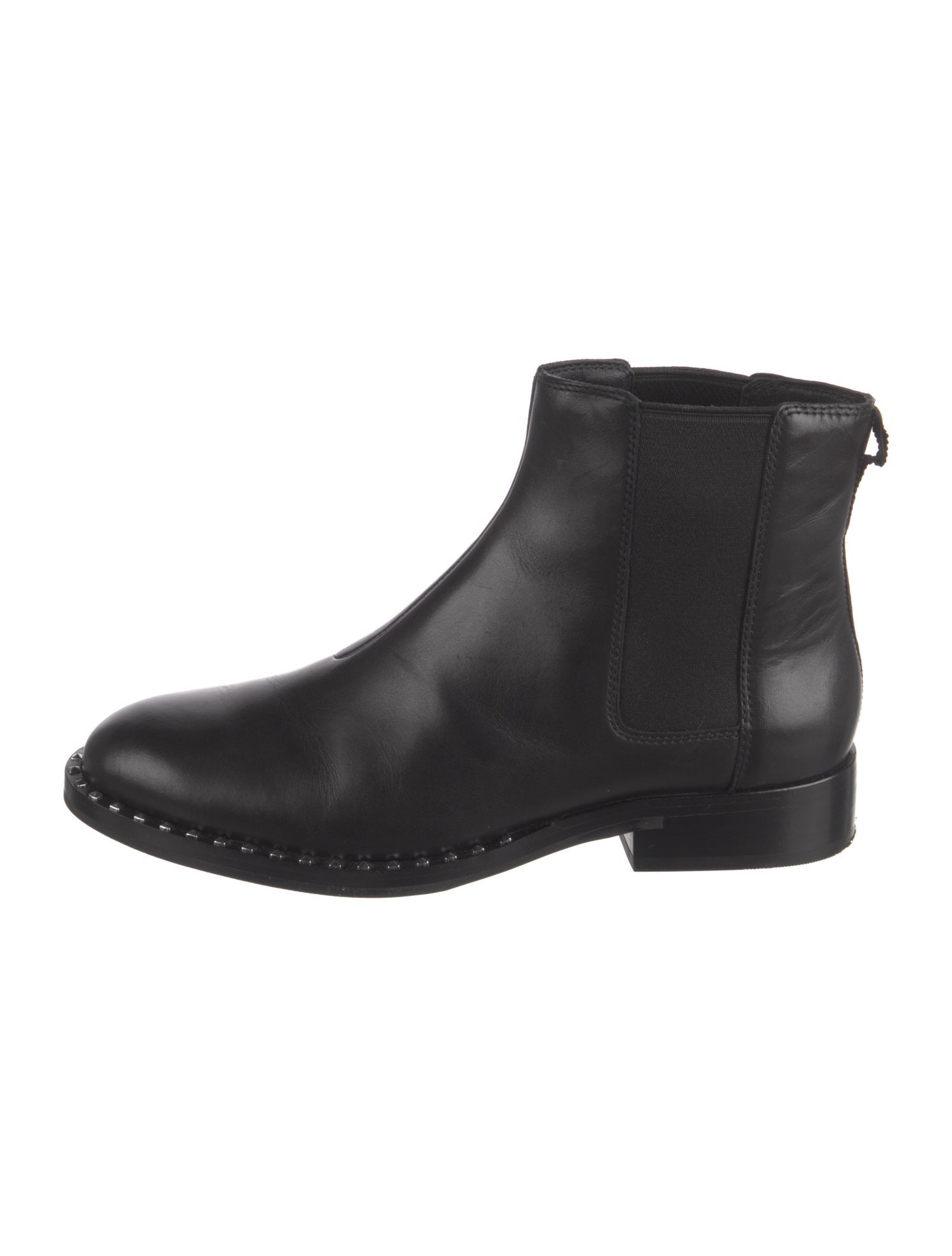 Ash Leather Studded Accents Chelsea Boots