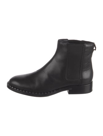 Ash Leather Studded Accents Chelsea Boots