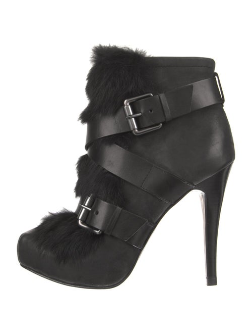 Ash Leather Faux Fur Trim Boots
