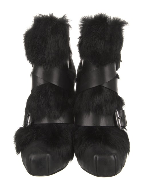 Ash Leather Faux Fur Trim Boots