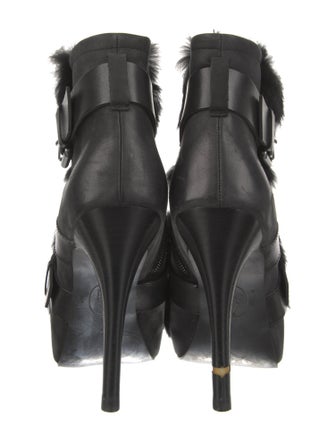 Ash Leather Faux Fur Trim Boots