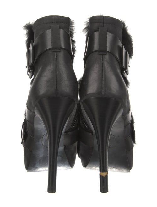Ash Leather Faux Fur Trim Boots