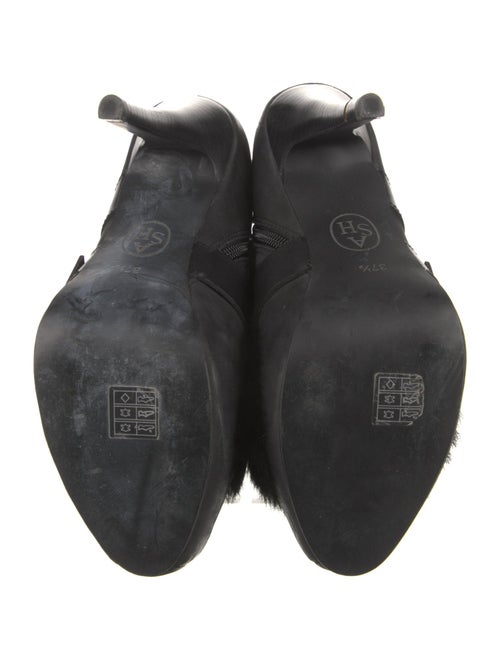 Ash Leather Faux Fur Trim Boots