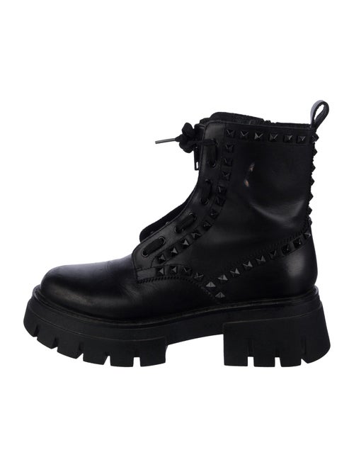 Ash Leather Combat Boots