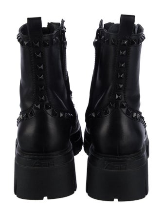 Ash Leather Combat Boots