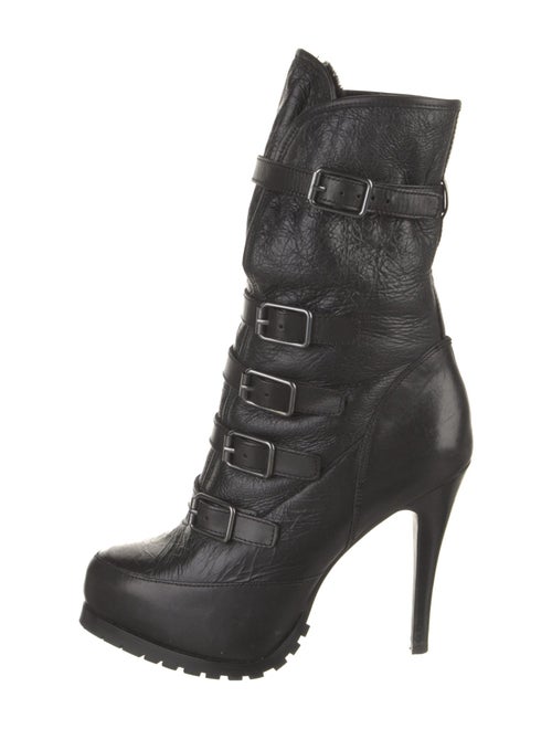 Ash Leather Lace-Up Boots