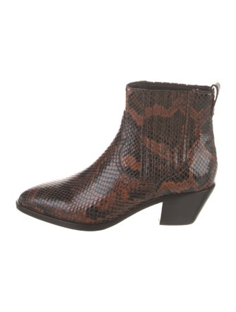 Ash Snakeskin Animal Print Chelsea Boots