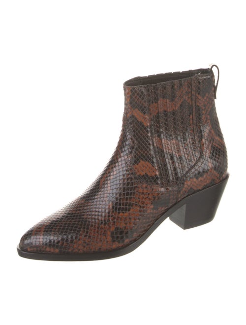 Ash Snakeskin Animal Print Chelsea Boots