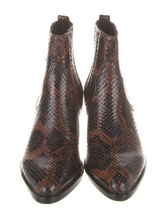 Ash Snakeskin Animal Print Chelsea Boots