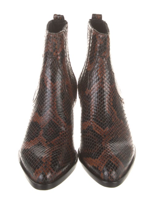 Ash Snakeskin Animal Print Chelsea Boots