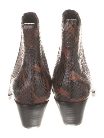Ash Snakeskin Animal Print Chelsea Boots